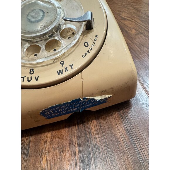 VTG 1963 Western Electric Bell System Beige Rotary Dial Telephone Phone UNTESTED - Picture 10 of 11